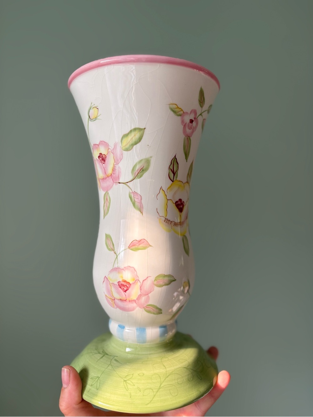 Vintage Tracy Porter for FTD Design floral Vase 💛
